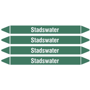 Pipe marker "Stadswater", 26x250mm - 4 pc/card